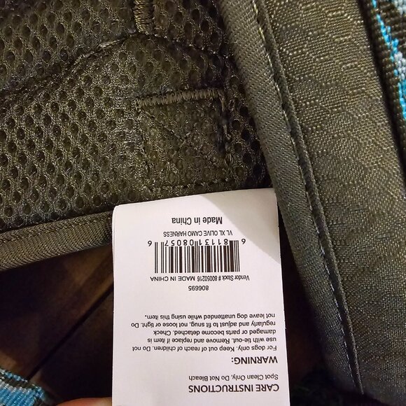 Vibrant Life Dog Harness XL Olive Camo Harness New NWT - Picture 9 of 11